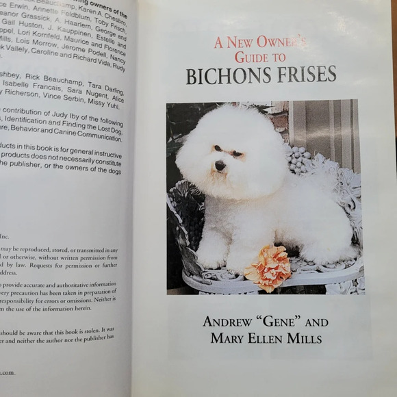 A New Owner's Guide to Bichons Frises by Goodreads Andrew, Mary Ellen - Picture 4 of 4